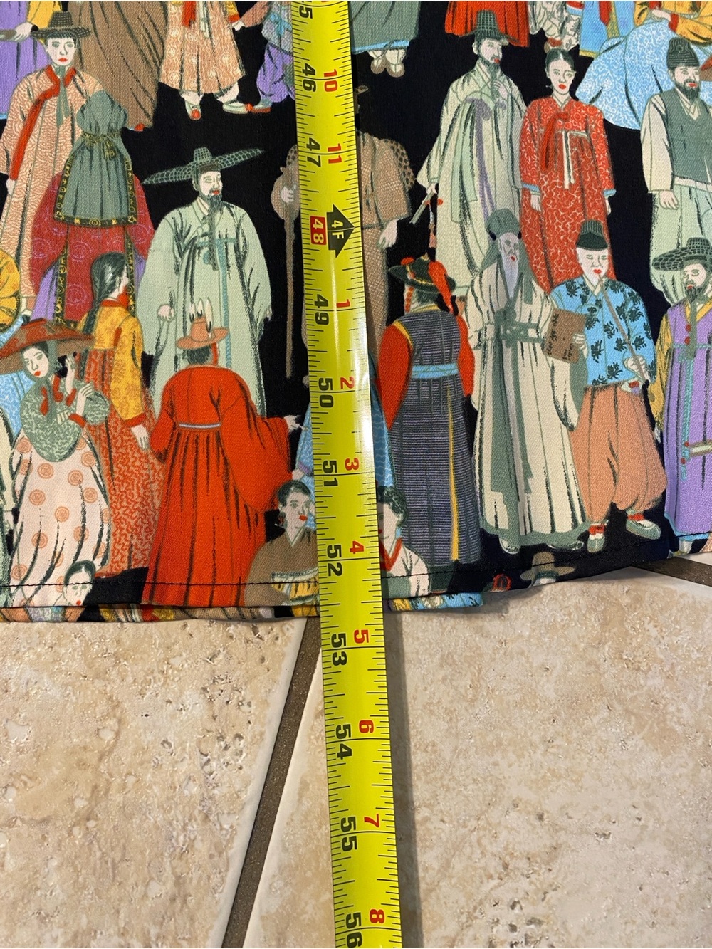 Natori Multicolor Printed Long Robe with Figure Motif - Picture 5 of 12